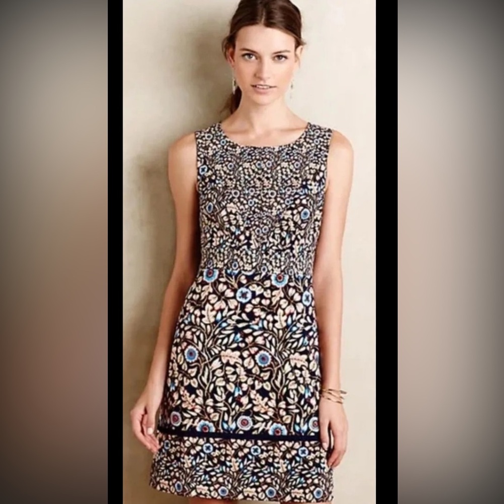 Anthropologie Maeve Brindille floral print sleeveless sheath dress